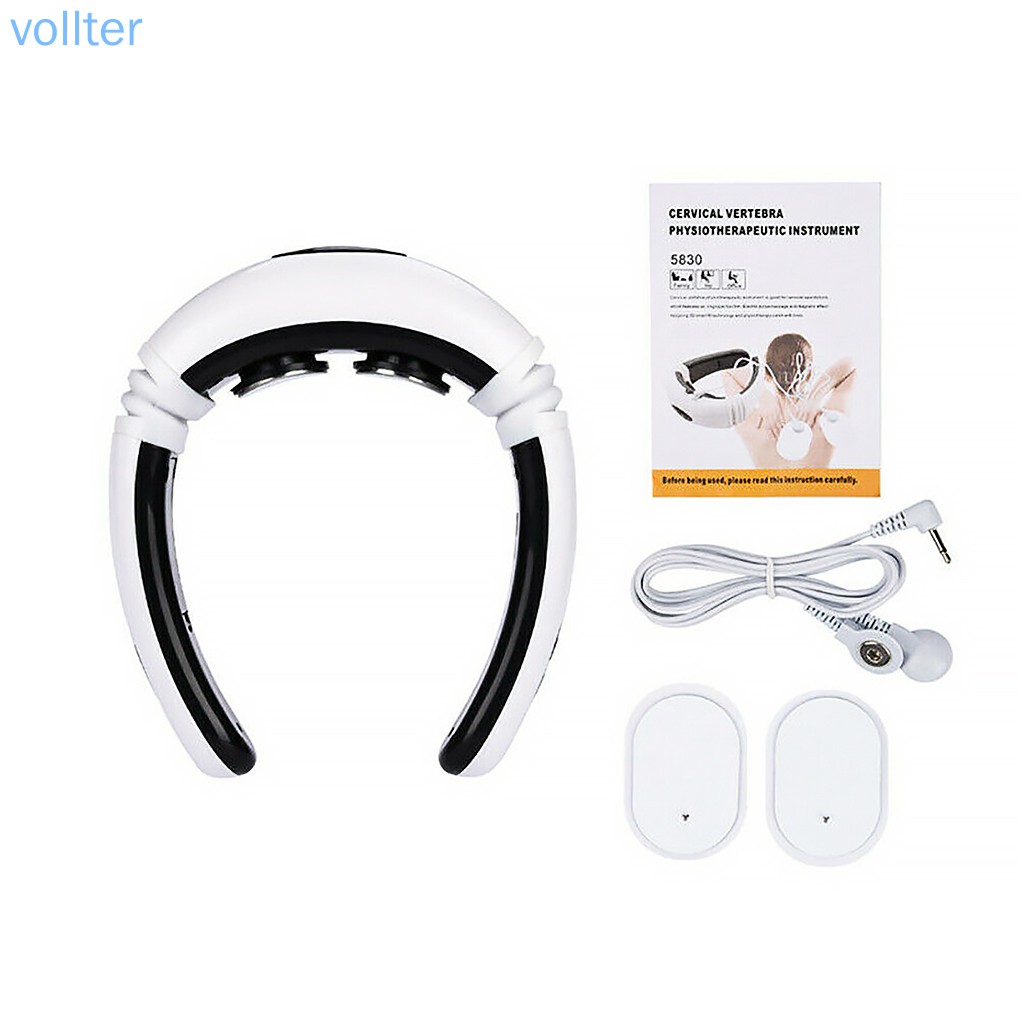 Máy mát xa cổ 6 chế độ giúp giảm đau thoải mái có dây và miếng đệm tiện lợi