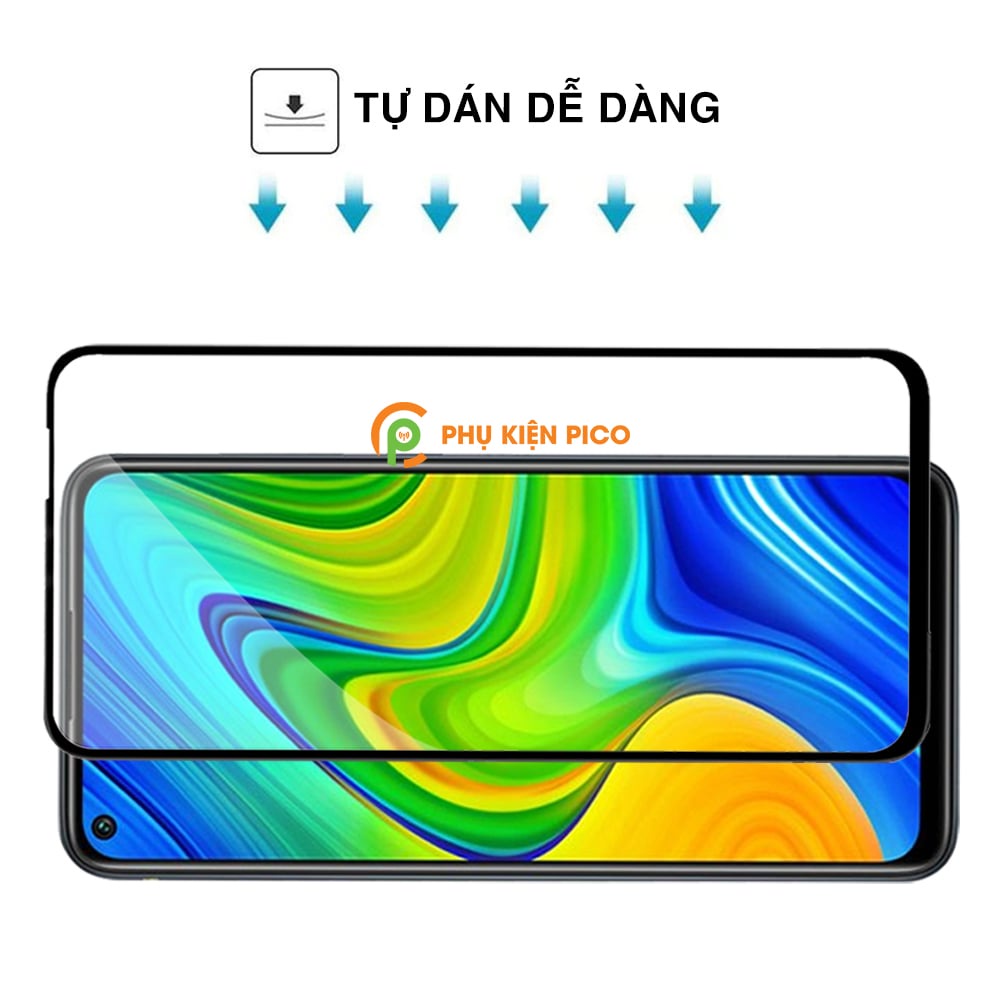 Kính cường lực Redmi Note 9 / Note 9 Pro full màn hình viền đen siêu mỏng độ cứng 9H - Dán màn hình Xiaomi Redmi Note 9