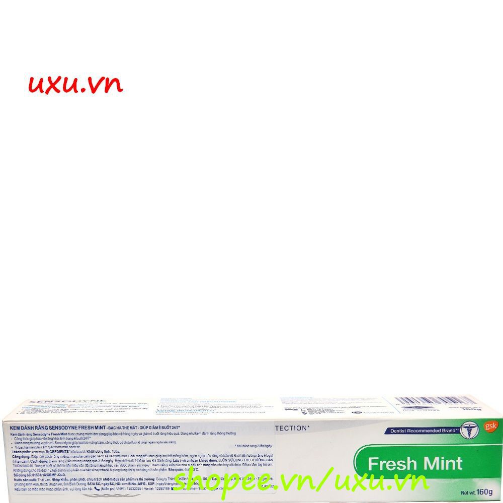 Kem Đánh Răng 100G Sensodyne Fresh Mint Giảm Ê Buốt Suốt 24 Giờ, Với uxu.vn Tất Cả Là Chính Hãng.