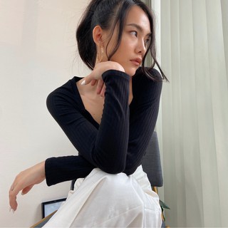 Áo thun đen tay dài EDINI - A1137