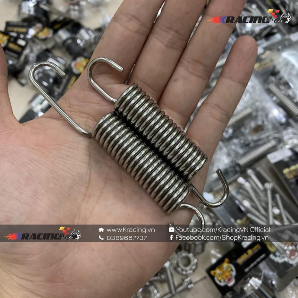 COMBO LÒ XO INOX CHỐNG NGHIÊNG, CHỐNG ĐỨNG KÈM ỐC CHÂN CHỐNG CHO YAMAHA/HONDA  123