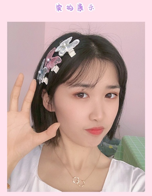 Kẹp tóc hình bướm Thêu thủ công phong cách retro Zanmoo
