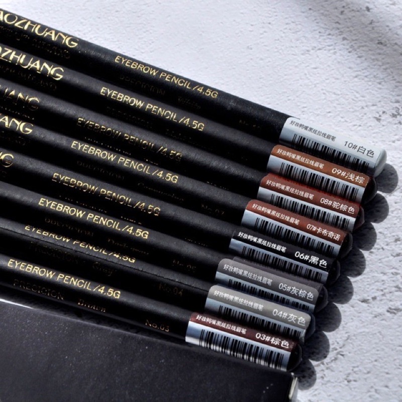 Chì xé kẻ mày Haozhuang cứng phẩy sợi Eyebrow Pencil sắc nét chuyên dùng cho Makeup trang điểm