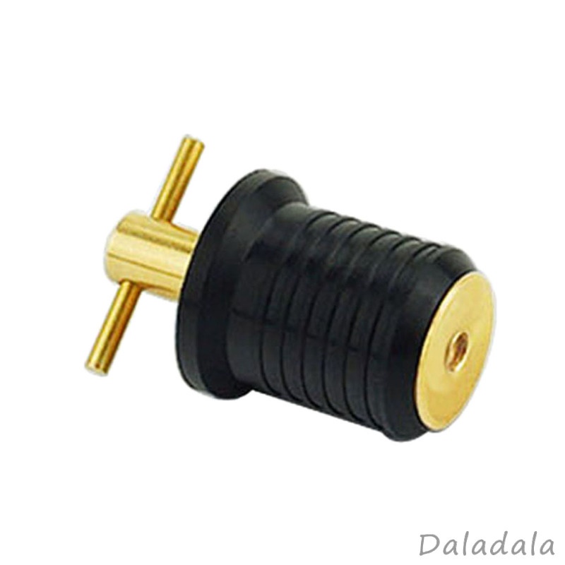 1inch Rubber Brass T-Handle -Turn Plug Hull Livewell Marine Accessories
