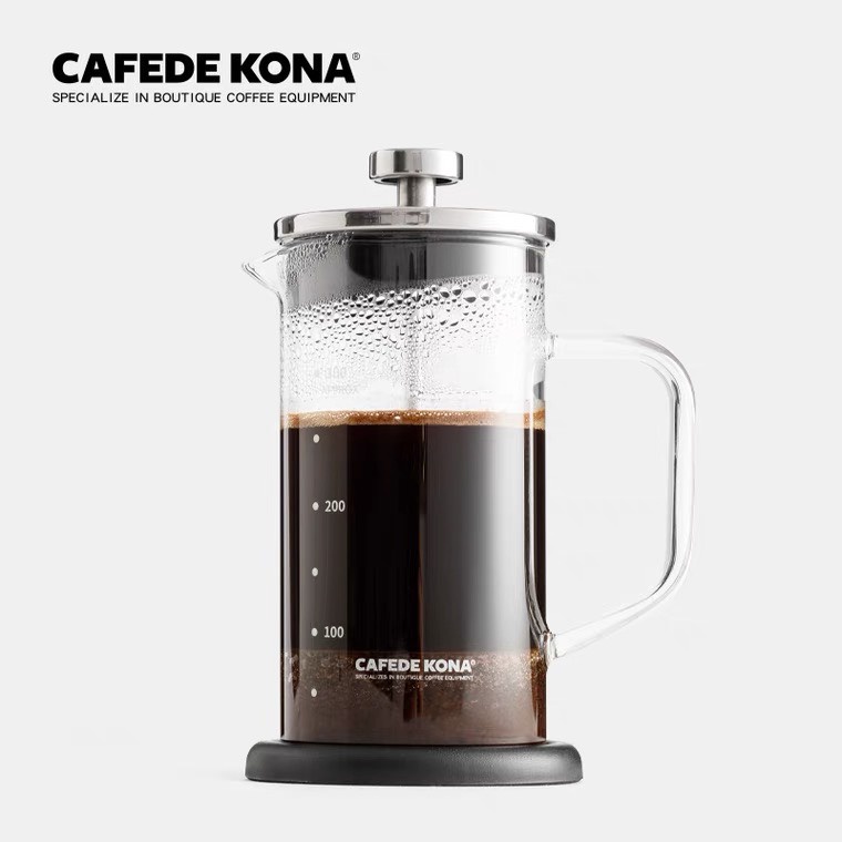 Bình pha Cà Phê French Press Thủy Tinh Cafede Kona