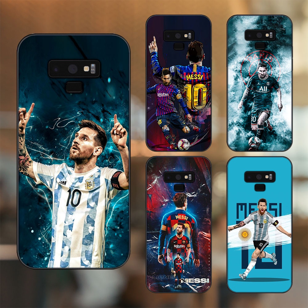 Ốp lưng Samsung Note 9 viền đen in hình Lionel Messi Barcelona PSG