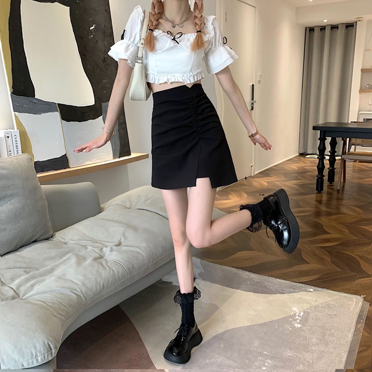 Chân váy SUXI dáng chữ A thiết kế thời trang phong cách Hàn Quốc cho nữ