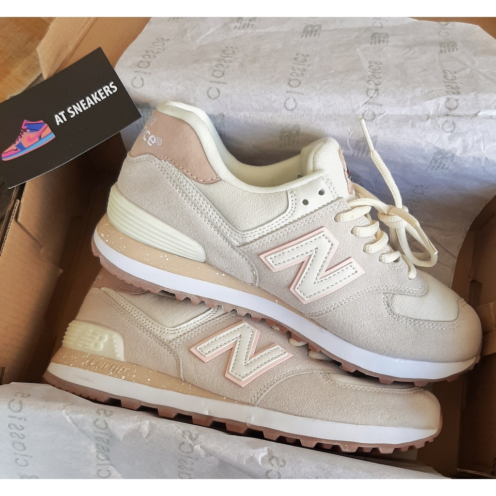 Giày New Balance 574 Hồng kem