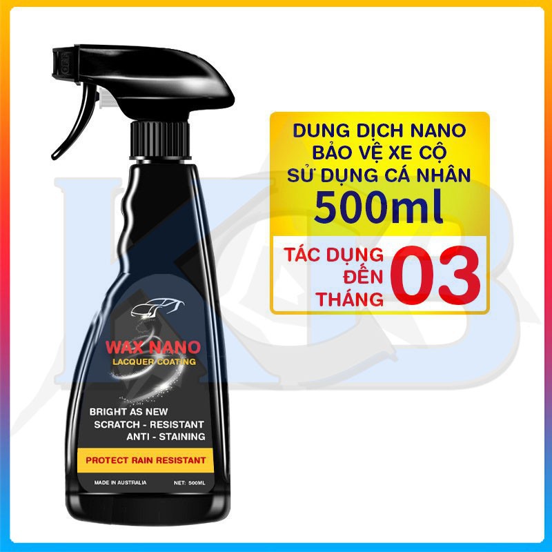 Bình Xịt Phủ Nano, Phủ Bóng Nhanh Sơn Xe Ô Tô, Chống ố gỉ sơn xe - Chống bám nước, ngăn chặn bụi bẩn trên bề mặt sơn xe