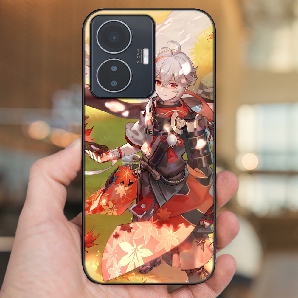 Ốp lưng Vivo Y55 2022 viền đen in hình Kazuha Genshin Impact