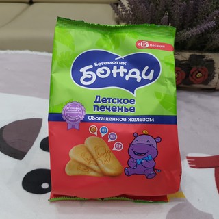 Bánh ăn dặm Bonau (Hà mã), Nga, gói 180g, Phù hợp cho bé từ 5 tháng tuổi