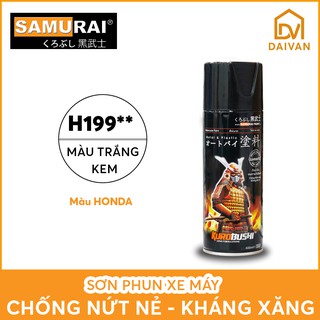 Chai sơn Samurai H199** màu trắng kem - xe lead Honda