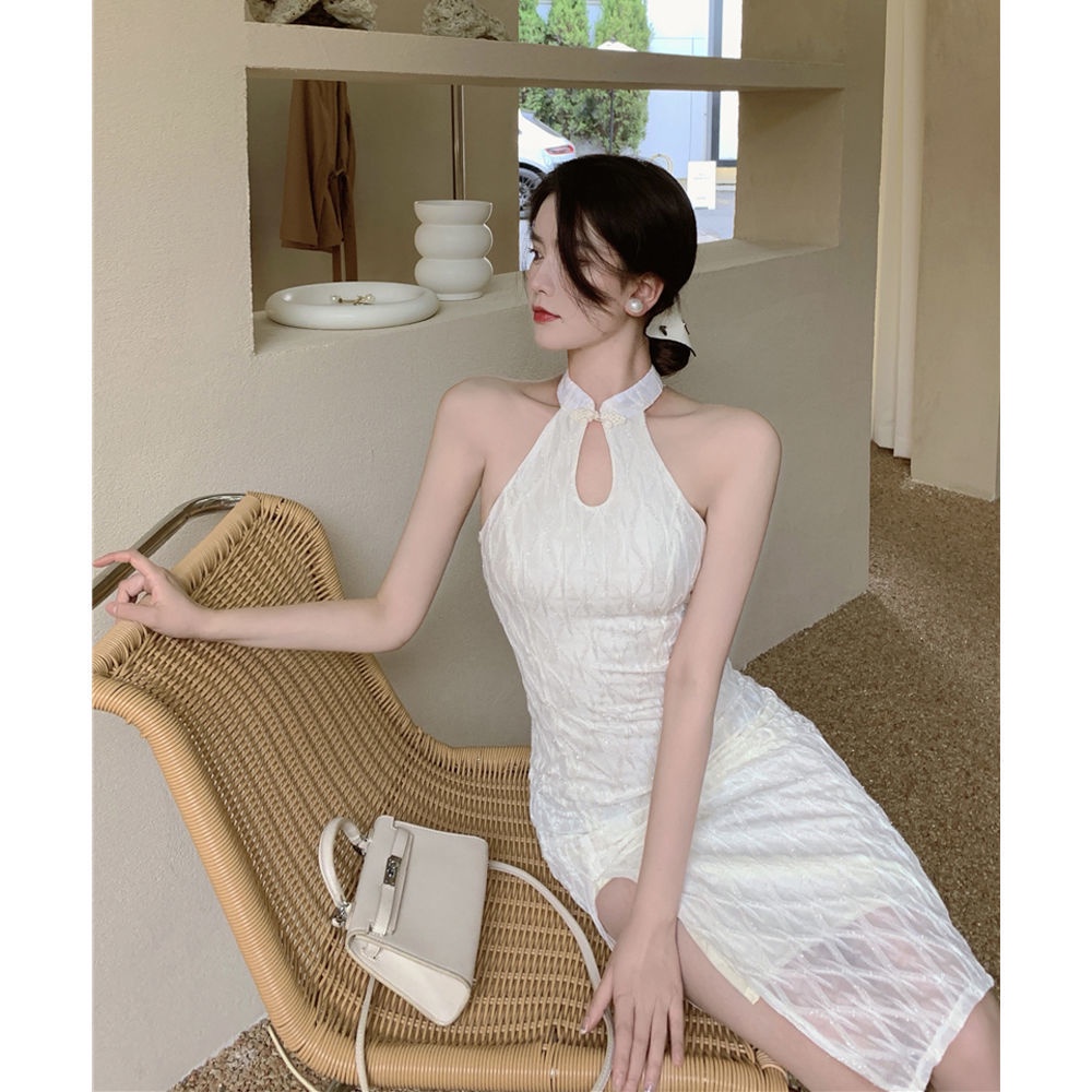 Đầm sườn xám dáng dài xẻ tà cho các nàng thích phong cách gợI cảm