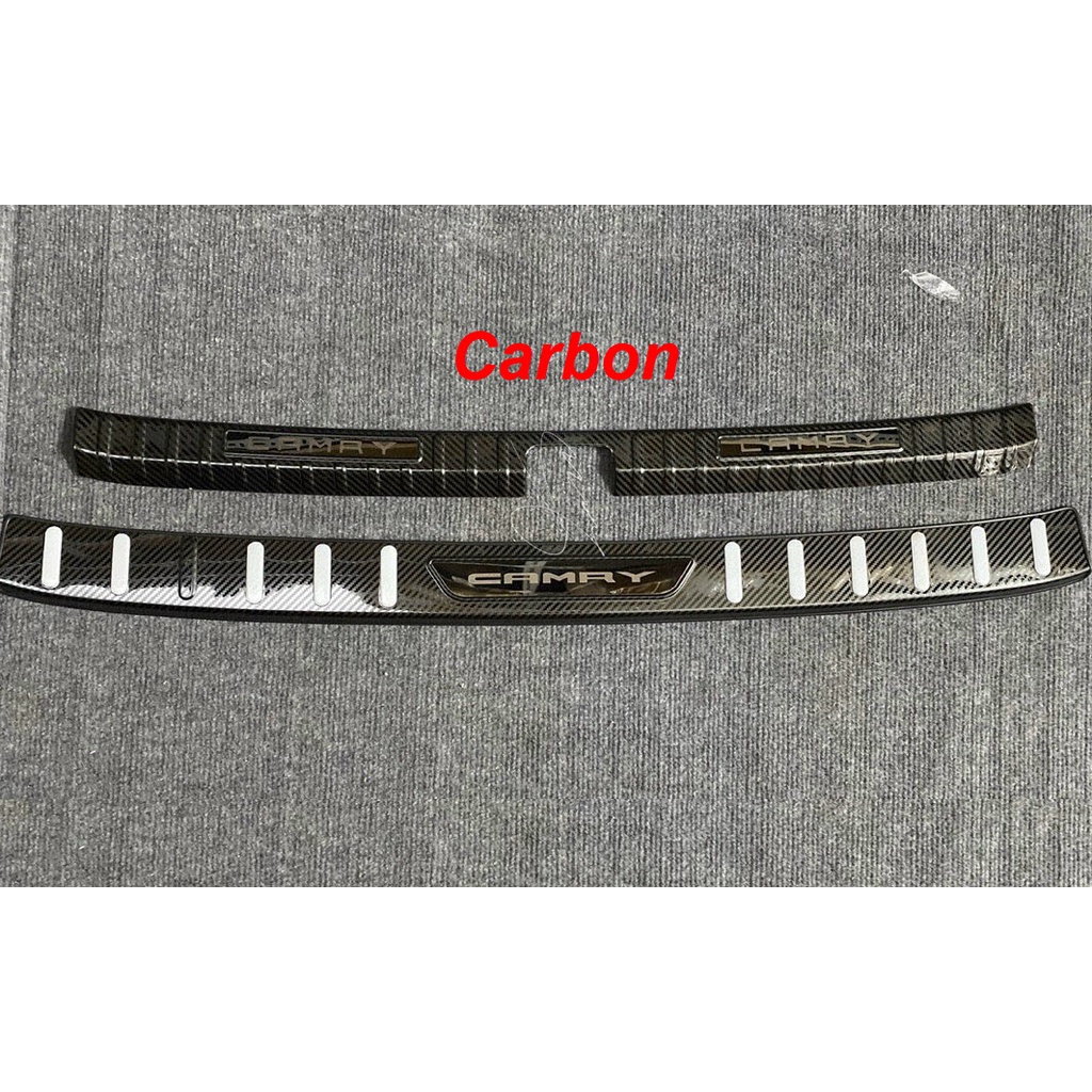 Ốp Chống trầy cốp trong ngoài CARBON xe Toyota Camry 2019 2020 2021 vân cacbon cao cấp