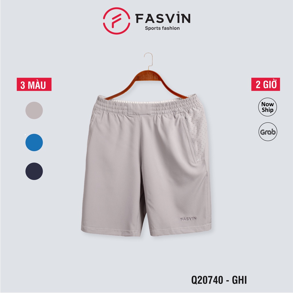 Quần đùi thể thao nam Fasvin Q20264.HN vải gió chun mềm mại co giãn