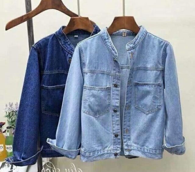 Áo khoác jeans nữ hot 2018 (áo gồm 2 màu kèm ảnh thật)