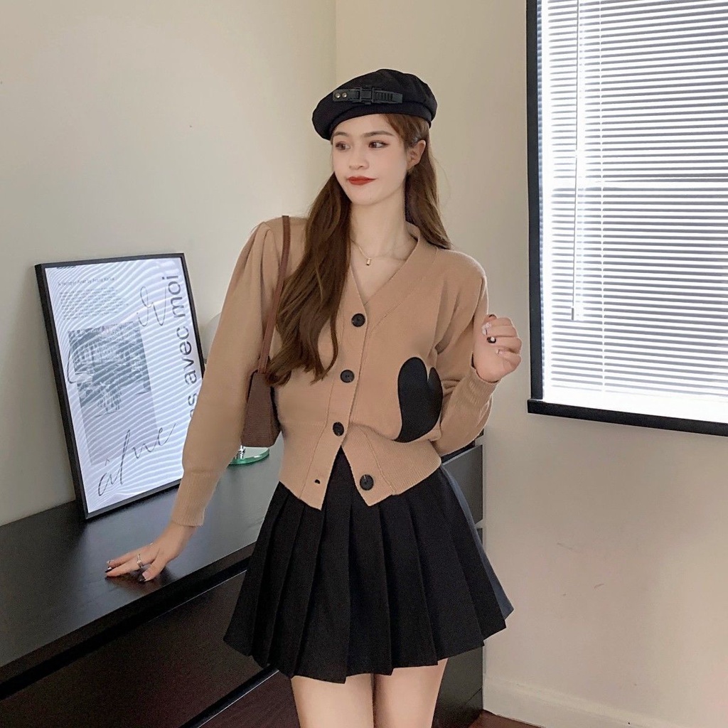 Áo Khoác Cardigan Dệt Kim Tay Dài Cổ Chữ V Thời Trang Cho Nữ  tao bao