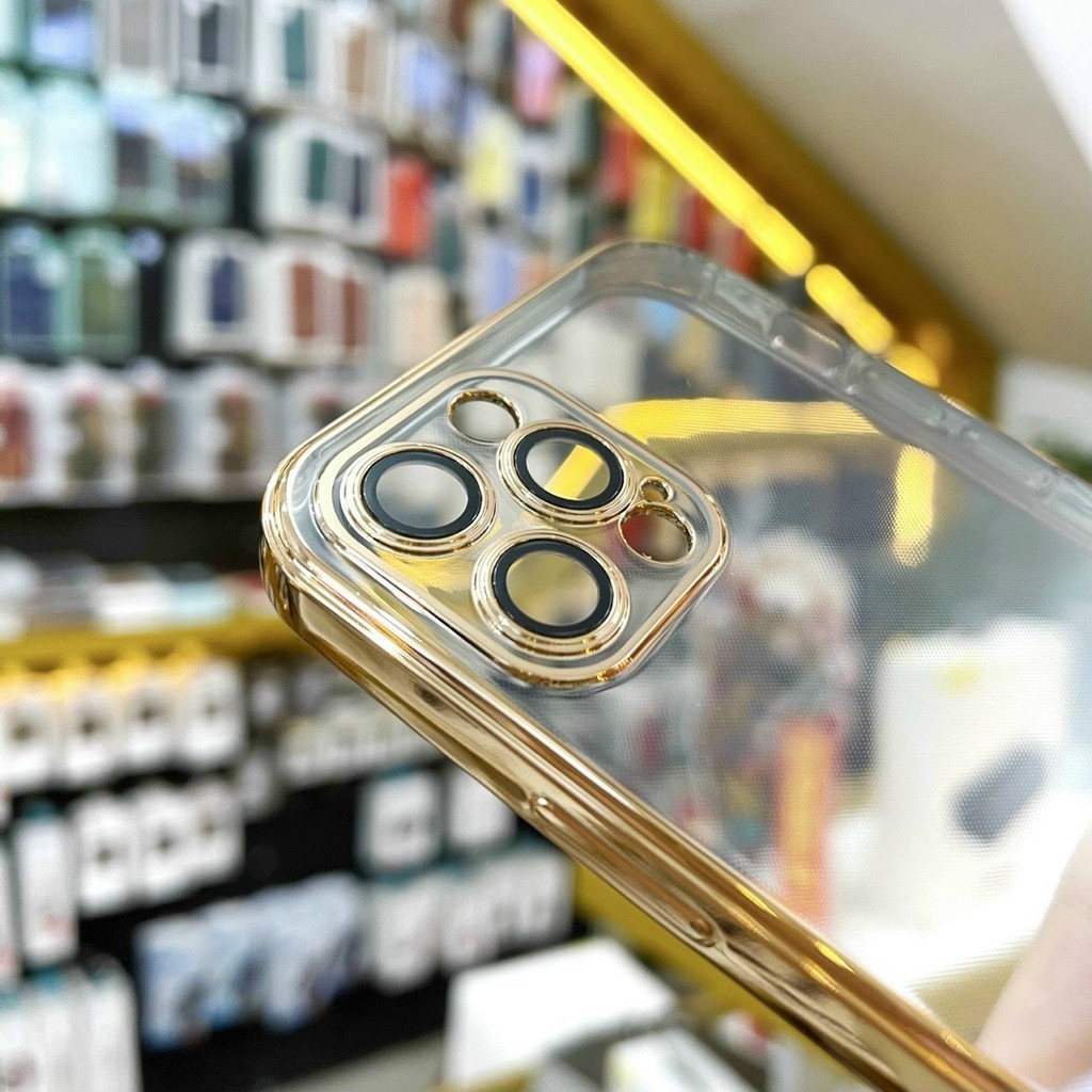 Ốp lưng cho Iphone X/Xs Max/IPhone 12/IPhone 12 Pro/IPhone 12 Pro Max dẻo viền màu vàng Totu cao cấp