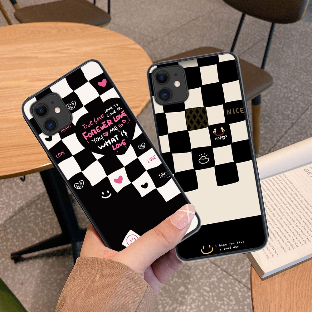 ốp lưng điện thoại Iphone 12 / 12 mini ô vuông , kẻ sang trọng, dễ thương