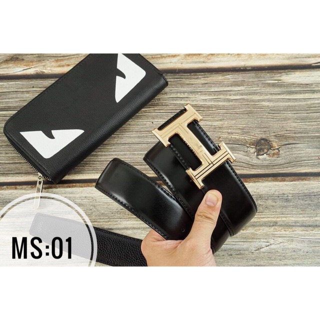 Thắt lưng nam thời trang H - Dòng giấu dây ( Ảnh thật - Mã Her02 )