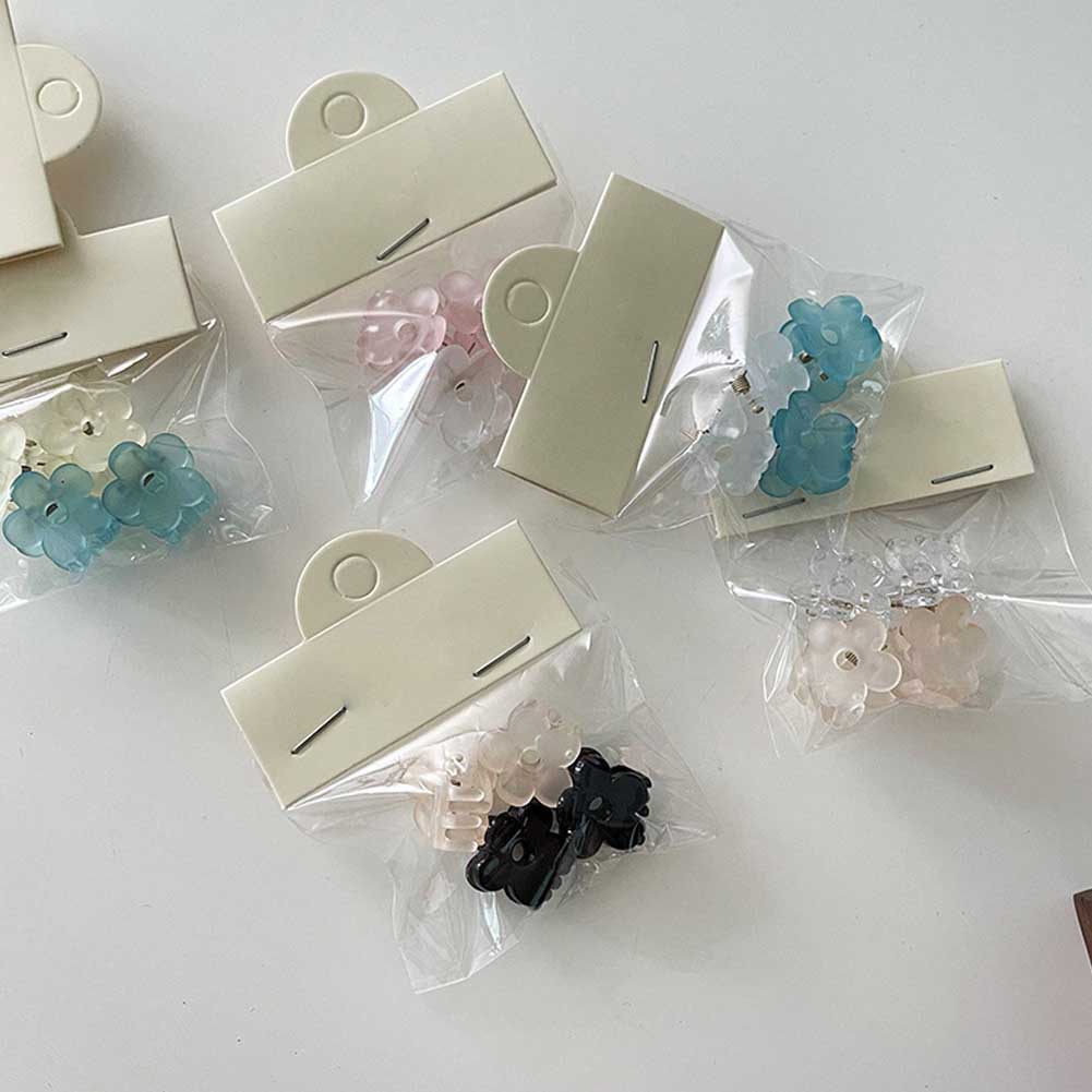 Kẹp Tóc Nhựa Nhám Hình Hoa Mini Dễ Thương Mới