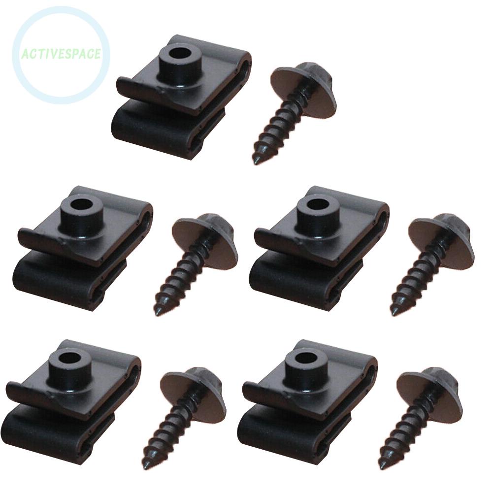 5 Pcs Black Car Fender Lining Wheel Arch Mudguard Trim Clips Fit For Toyota