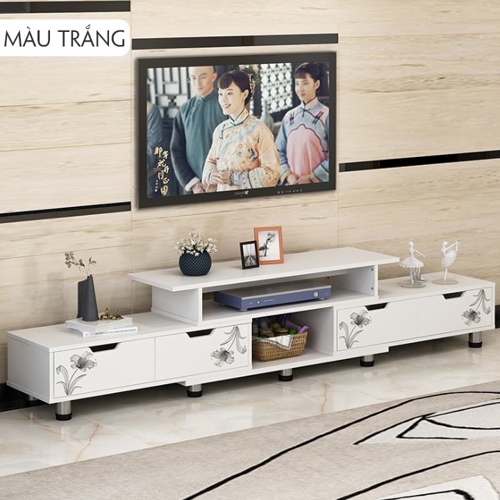 Kệ TiVi Phòng Khách, Chống Xước Chống Ẩm Tiện Dụng, Kệ Ti vi Đa Năng Thu Gọn KT 120cm x 192cm