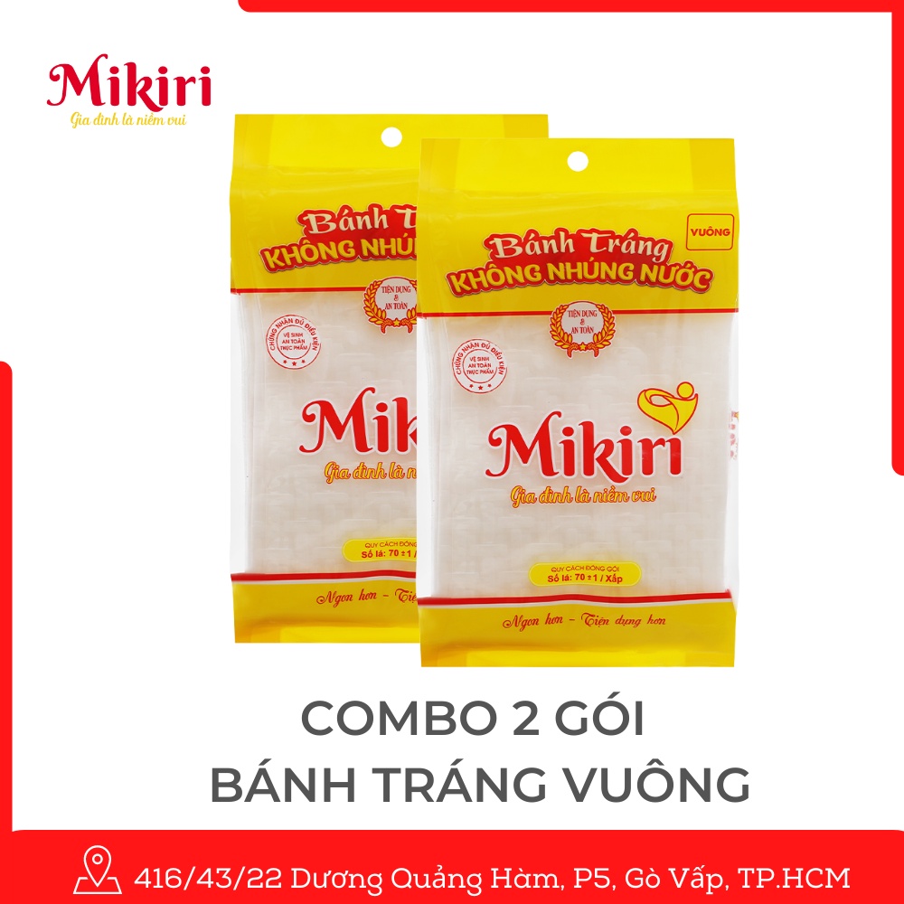 Bánh tráng vuông không nhúng nước Mikiri