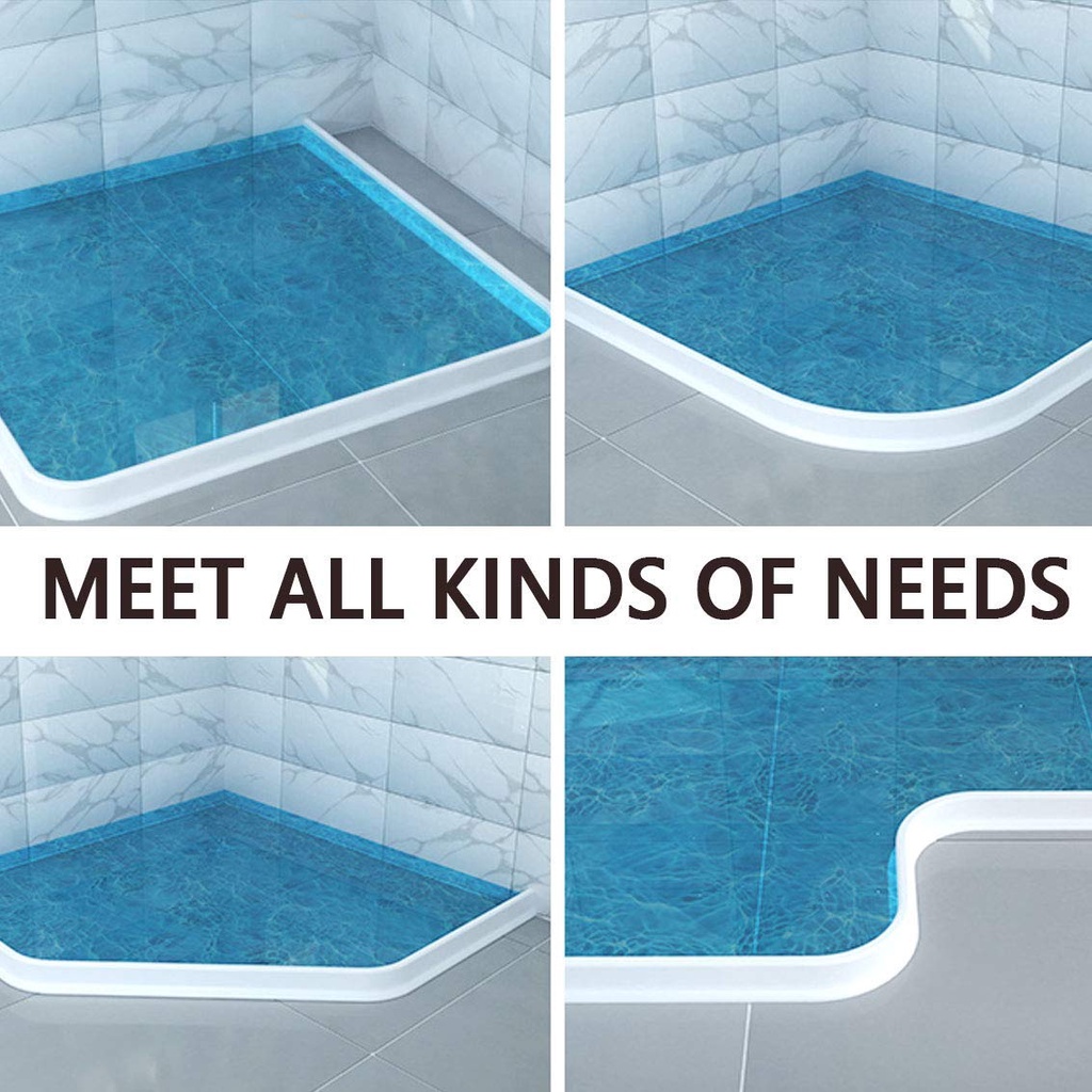 Pnl phòng tắm rào chắn nước vòi hoa sen dải chặn nước nhà bếp linh hoạt silicone chống thấm nước tự dính thích hợp cho việc tách ướt và khô trong phòng tắm và nhà bếp