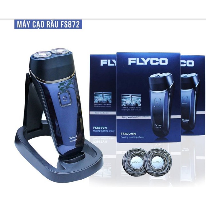 Máy Cạo Râu FLYCO Chính Hãng FS872 Siêu Bền, Chống Nước FULLBOX