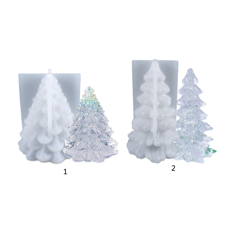Khuôn đúc silicone cho đèn cầy hình cây thông noel thủ công