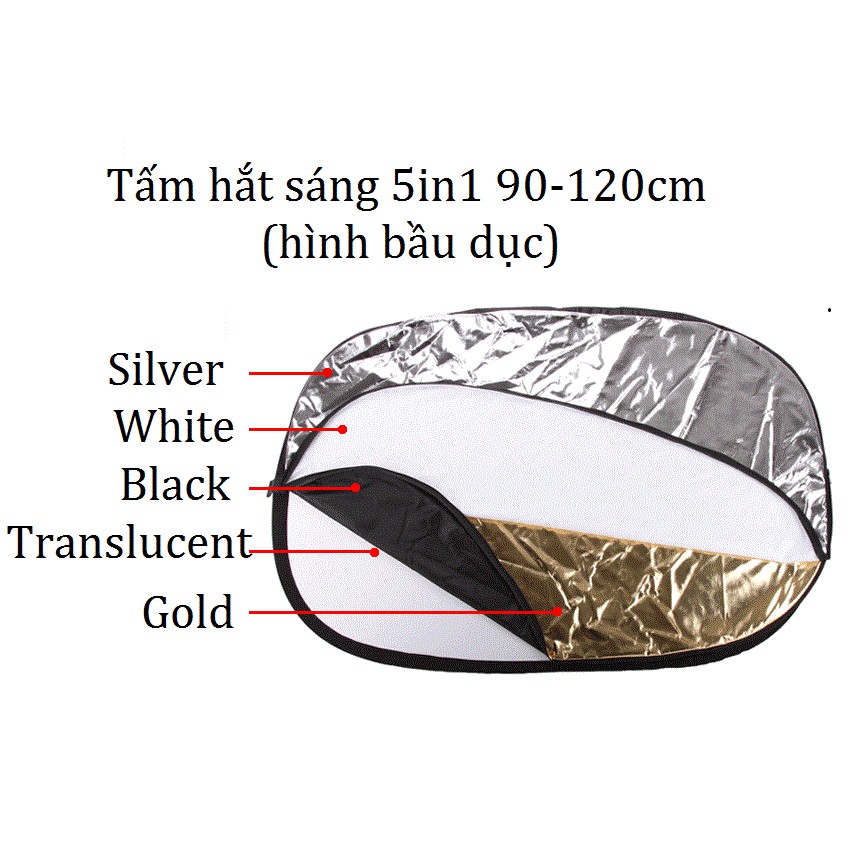 Tấm hắt sáng 5in1 loại 90-120cm(hình bầu dục)