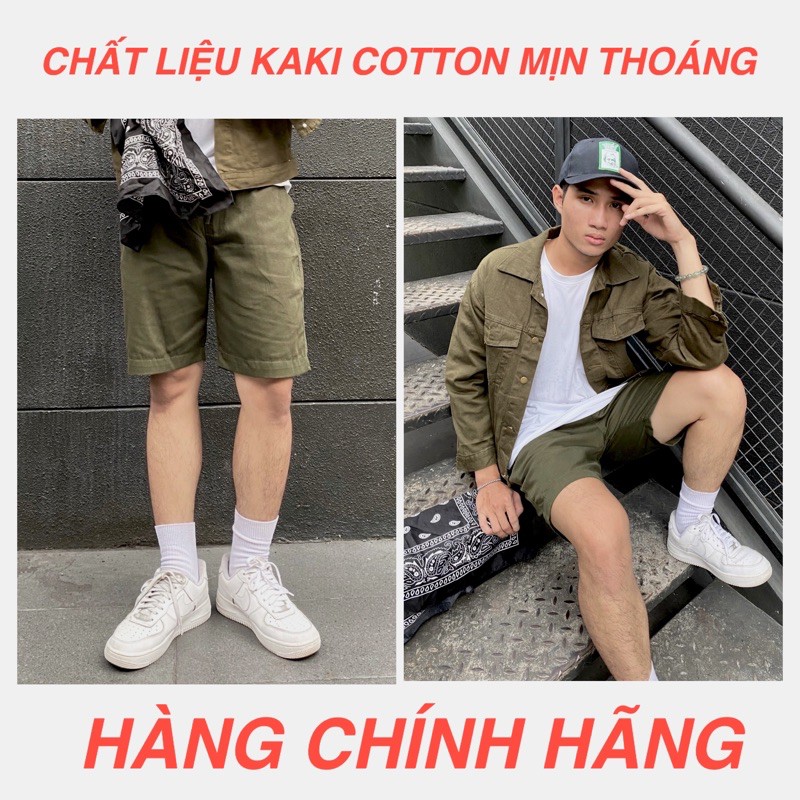 Quần short Nam AGE2X Phiên bản LƯNG THUN toàn phần, không cần dây kéo hay nút cúc, chất kaki 83% cotton, hàng VNXK