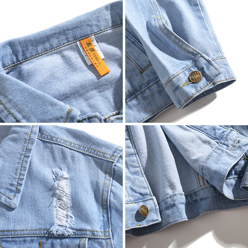 Áo Khoác Jeans Trơn Phong Cách Hàn Quốc Size S-= 3xl Cho Cặp Đôi