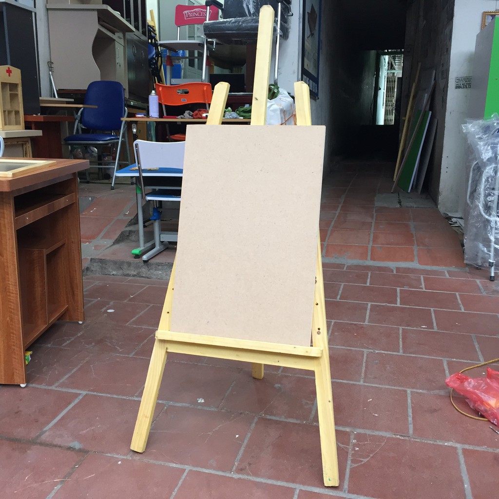 Giá vẽ tranh ảnh màu vàng cao 130cm kèm bảng vẽ 40x60cm điều chỉnh cao thấp Đạt Dương cho thuê giá rẻ