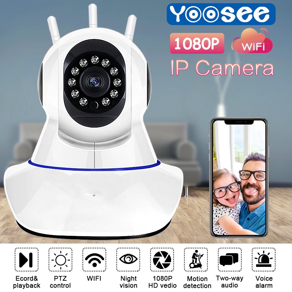 Camera Yoosee 3 Râu Full HD 1080P Không Dây Phiên Bản 2019