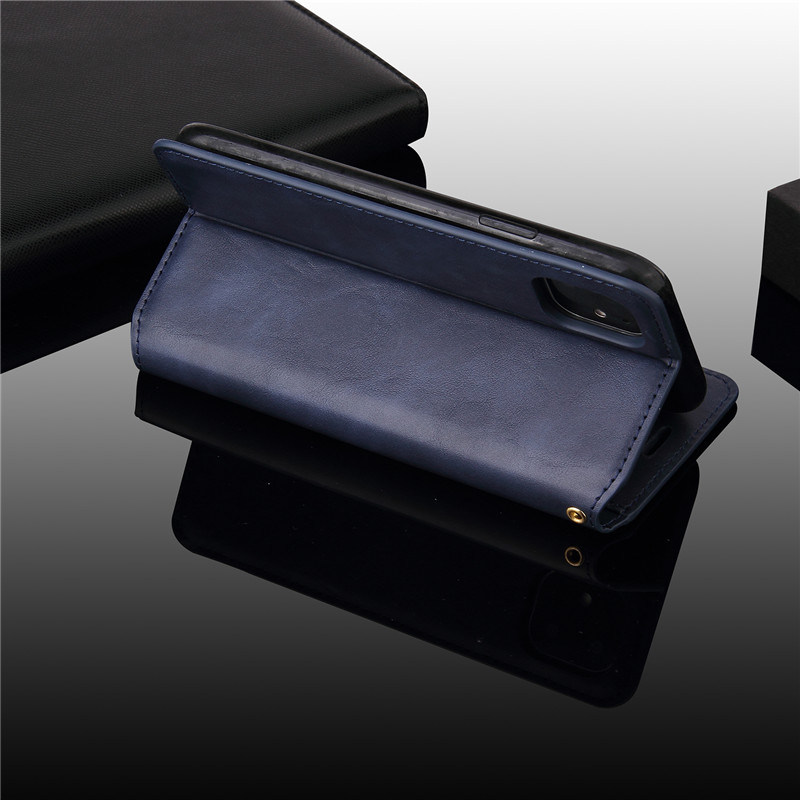 Bao da điện thoại dạng ví nắp lật có ngăn đựng thẻ và dây đeo mềm cho Samsung Note 20 Note 10/9/8 S7 Edge M30 M20 M10