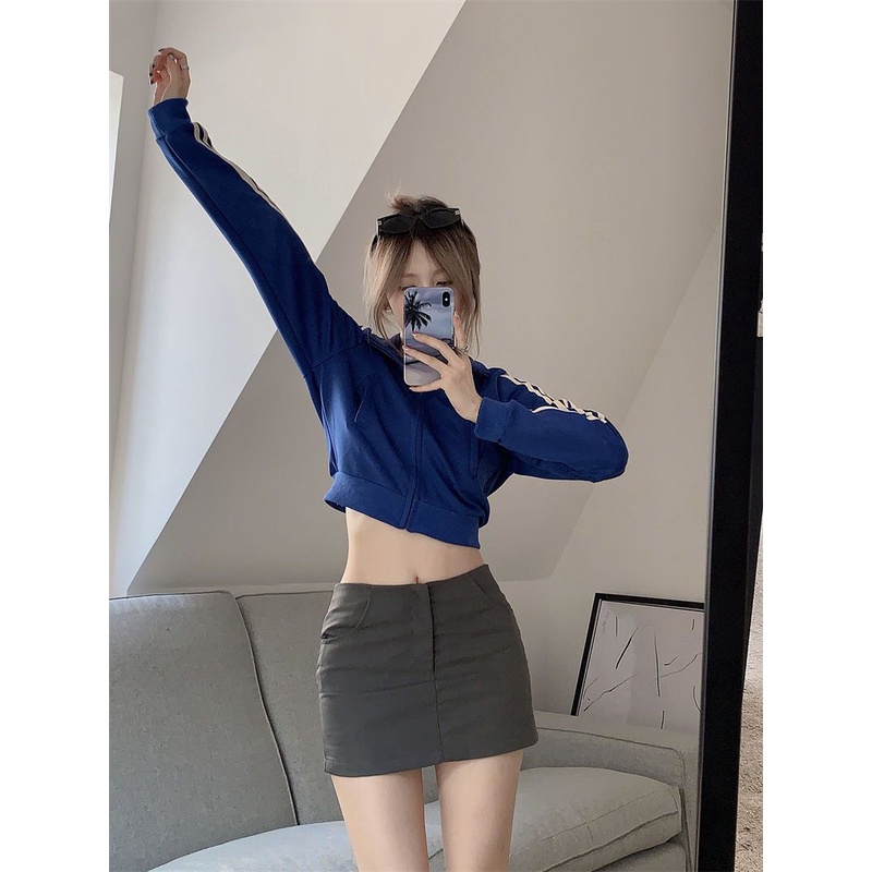 Áo khoác thể thao BH dài tay phong cách vintage Mỹ cho nữ