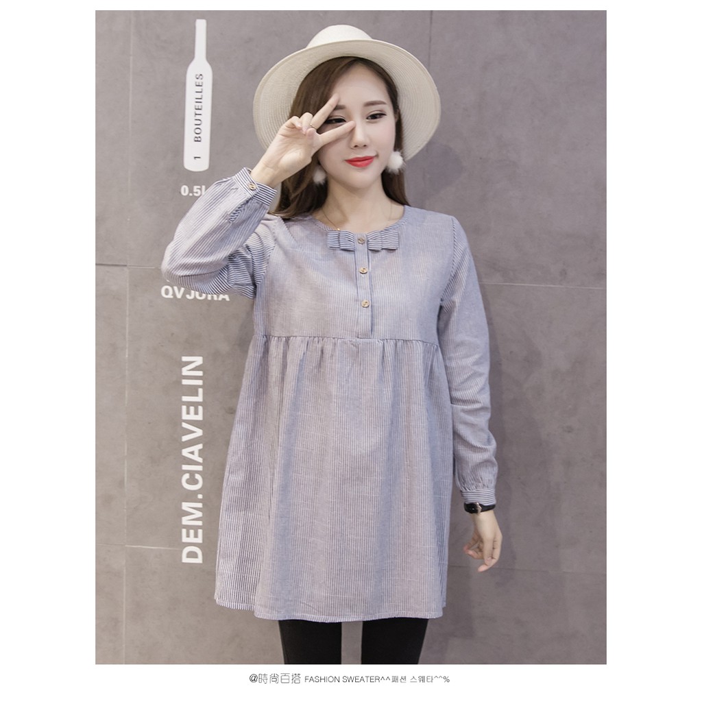 Áo bầu công sở kẻ