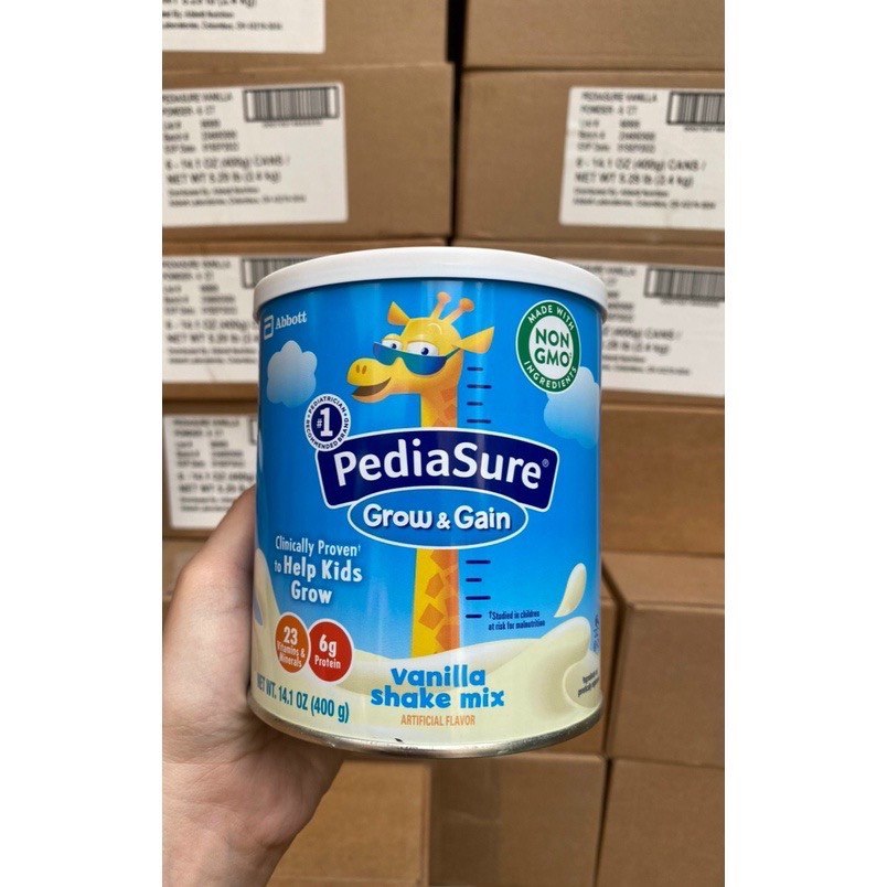 Sữa bột dinh dưỡng PediaSure Grow & Gain hương Vani 400gr hàng Mỹ  date 2023