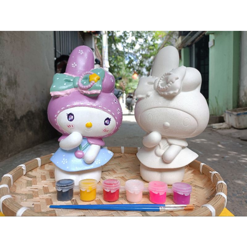 tượng tô màu thạch cao thỏ melody