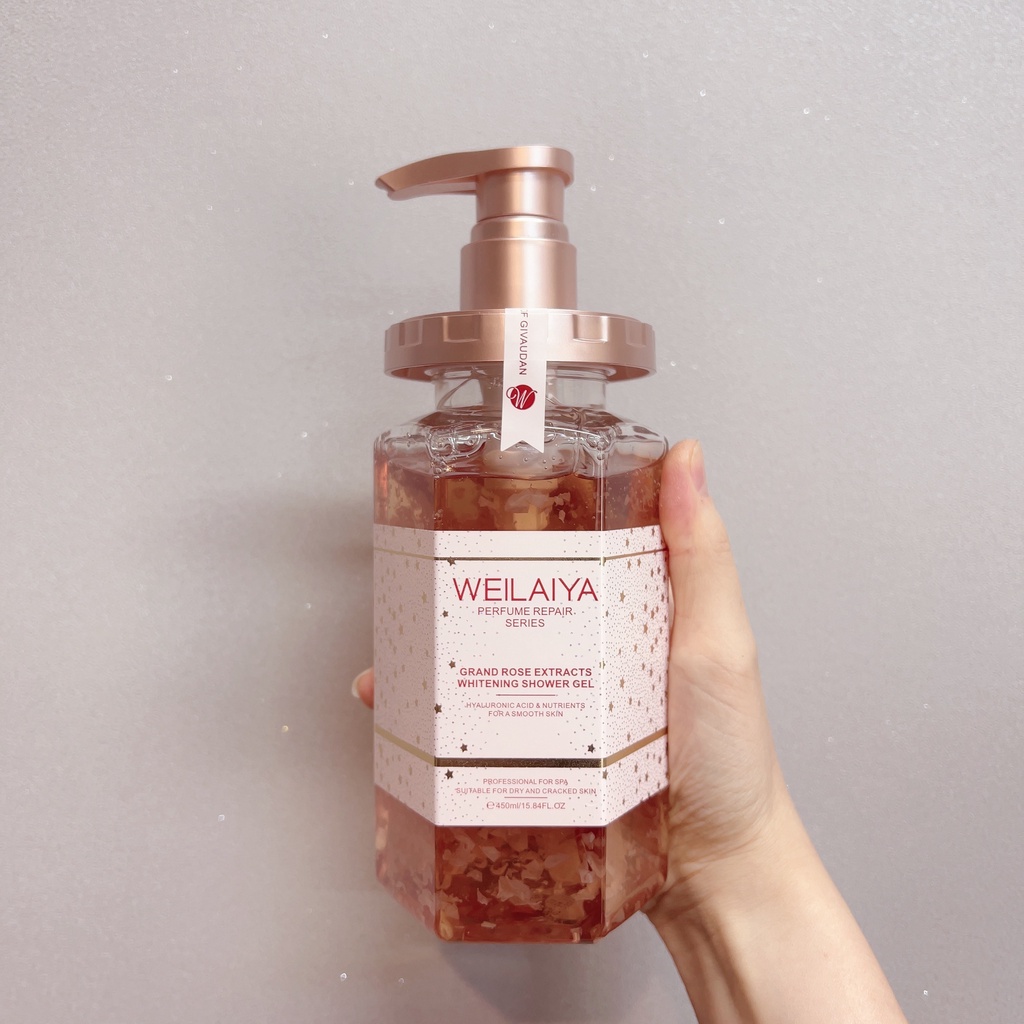 Sữa Tắm Tủy Mật Hoa Hồng Damask Weilaiya hương nước hoa mê đắm, làm sạch cấp ẩm cho da | BigBuy360 - bigbuy360.vn