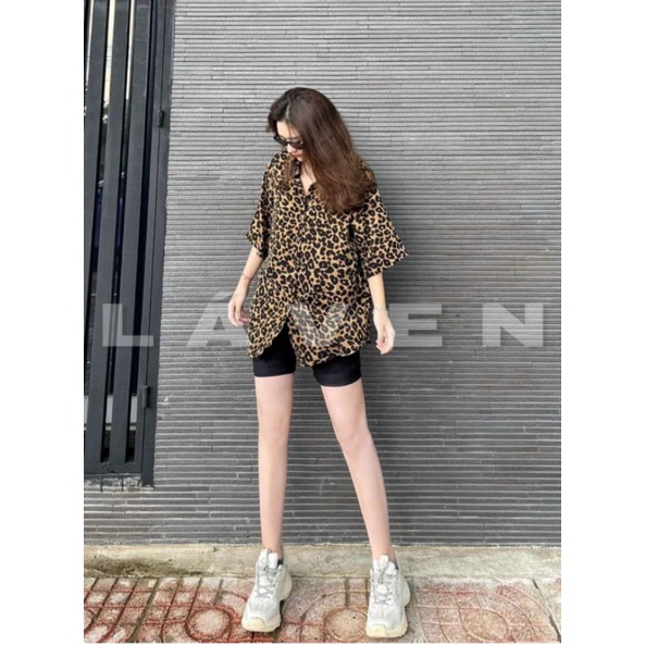 Set áo somi beo kèm quần ngố ( hình thật ở cuối ) alohashop91