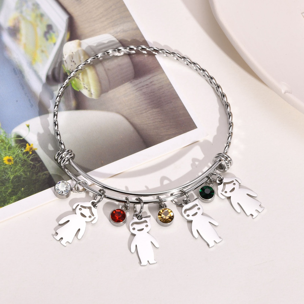 Vnox Vòng Tay Đá CZ Tùy Chỉnh Cho Nam Và Nữ