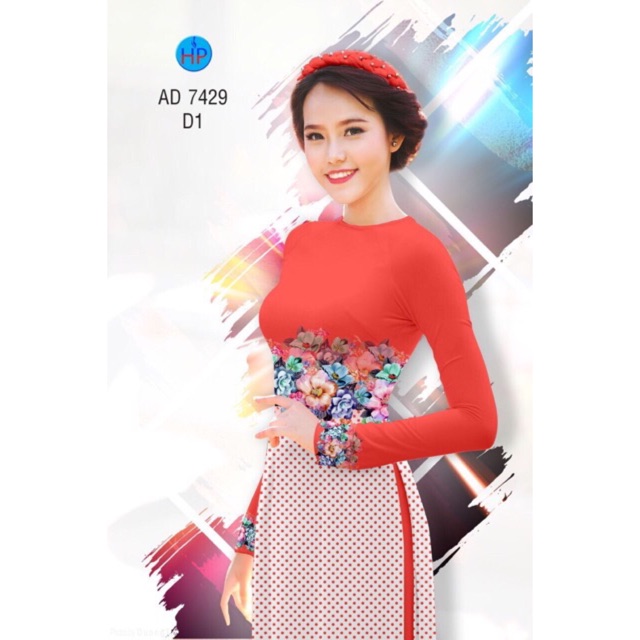 Vải áo dài chấm bi