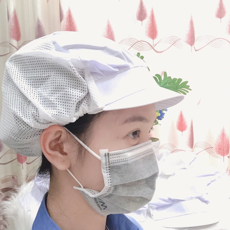 Nón Vải Lưới Trùm Tóc Công Nhân Sản Xuất - Mũ Công Nghiệp Thực Phẩm Màu Trắng