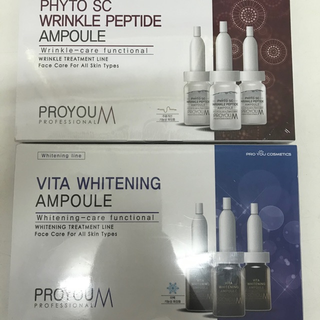 Bộ Serum Ampoule Pro You M vita Whitening, wrinkle