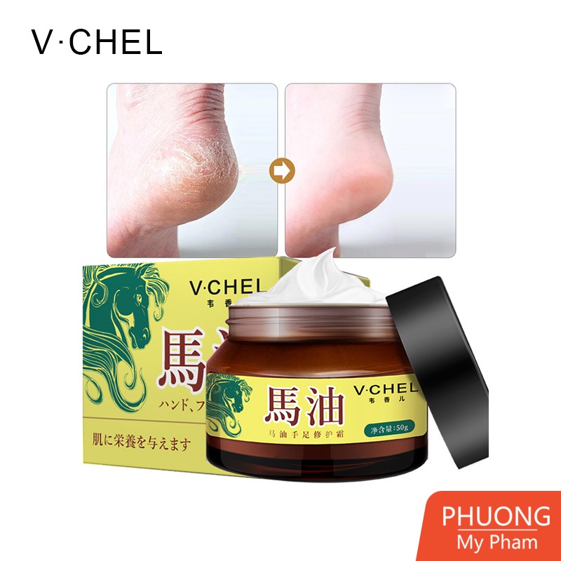 Kem Dầu Ngựa VCHEL Chuyên Nứt Gót Chân Nẻ Da Tay Hàng Cao Cấp 50g [VC001]