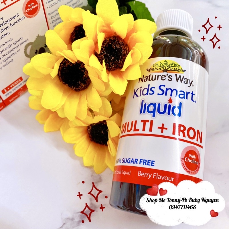 Kids Smart Liquid Multi + iron – Bổ sung sắt và các vi chất cho trẻ