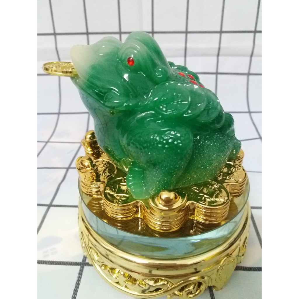 Thiềm thừ (cóc ngậm tiền) mặt kiếng có đế xoay | BigBuy360 - bigbuy360.vn